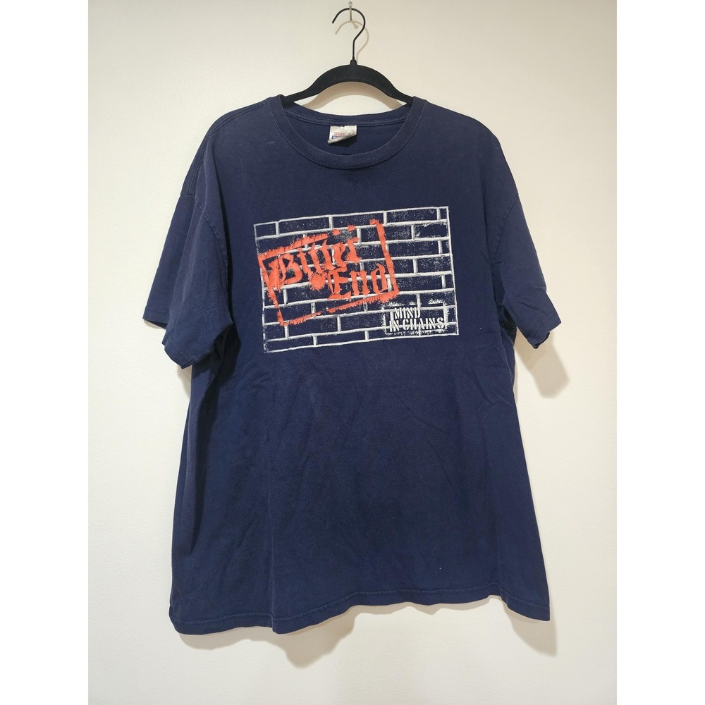 Bitter End Mind In Chains Shirt Mens XL Blue Hardcore Band Graphic Tee Hanes